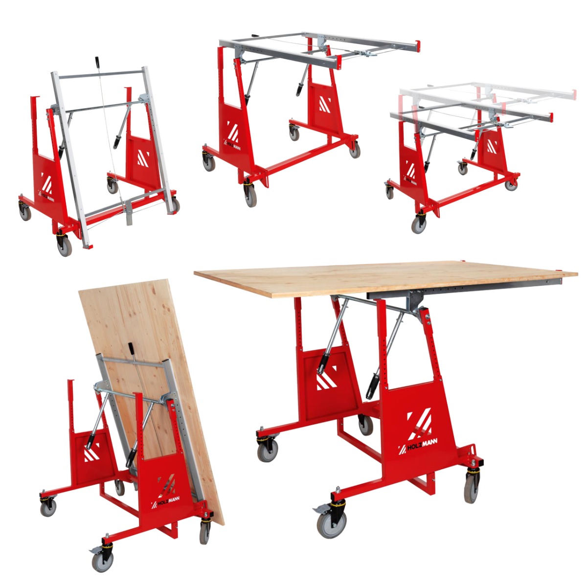 Wózek do transportu płyt meblowych, płyty meblowej, manipulacyjny Holzmann PW3025KIPP - 150 kg